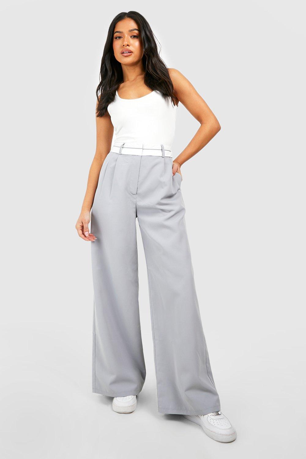 Boohoo wide 2024 leg trousers